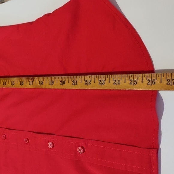 New York & Company Red Button Up Blouse - Picture 4 of 9